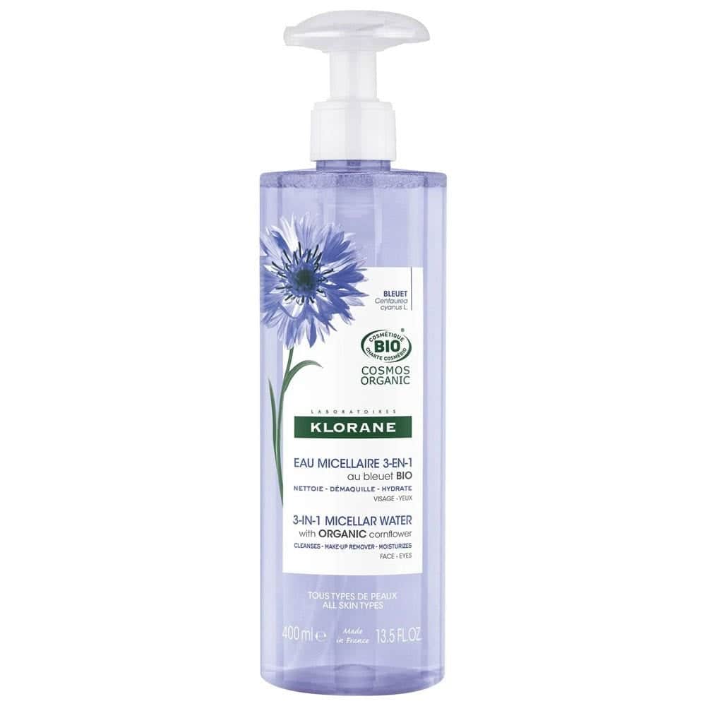 Klorane Agua Micelar al Aciano BIO - Rostro, Ojos y Labios 400ml