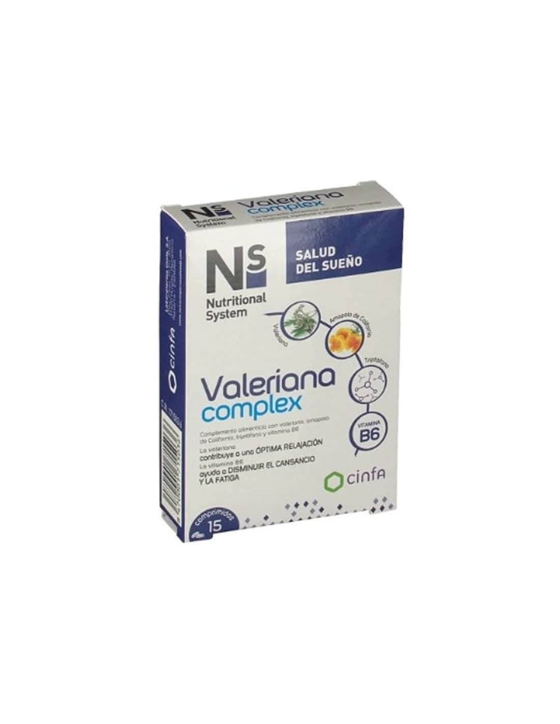 NS Nutritional System Valeriana Complex 15 comprimidos